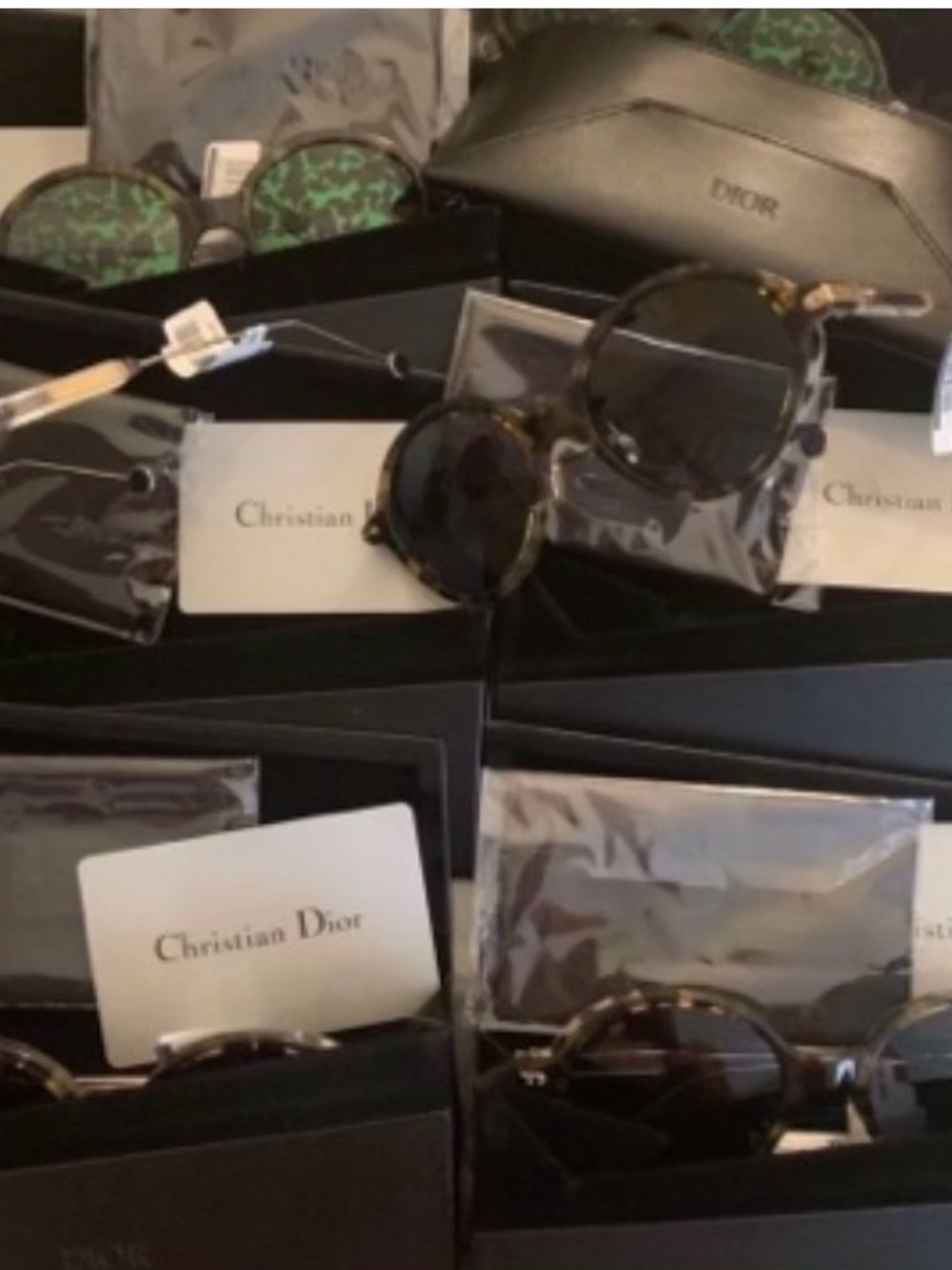 Dior Men & Women Tortoiseshell Sunglasses with Dark Brown Lenses